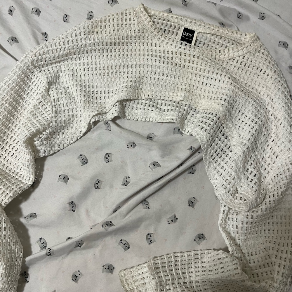 DKNY White Knit Sweater